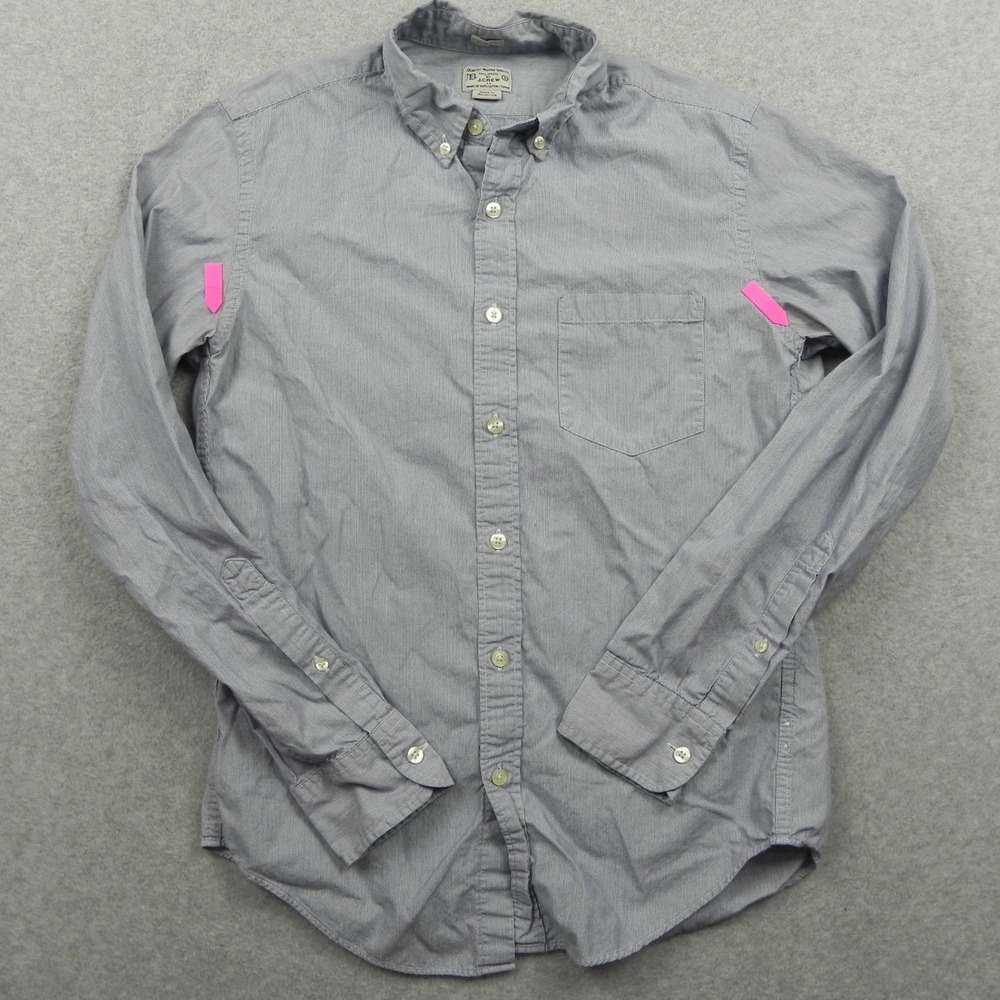 J Crew Shirt Mens Small Slim Fit Business Casual Pocket Button Blue Long Sleeve